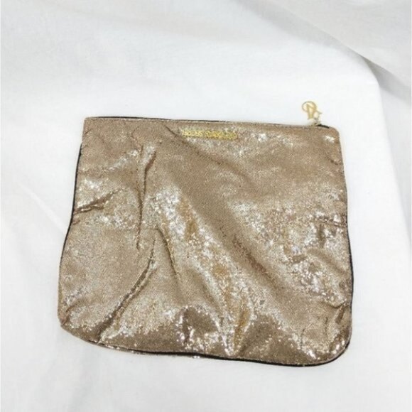 Victoria's Secret Handbags - Victoria's Secret Gold Glitter Cosmetic Bag